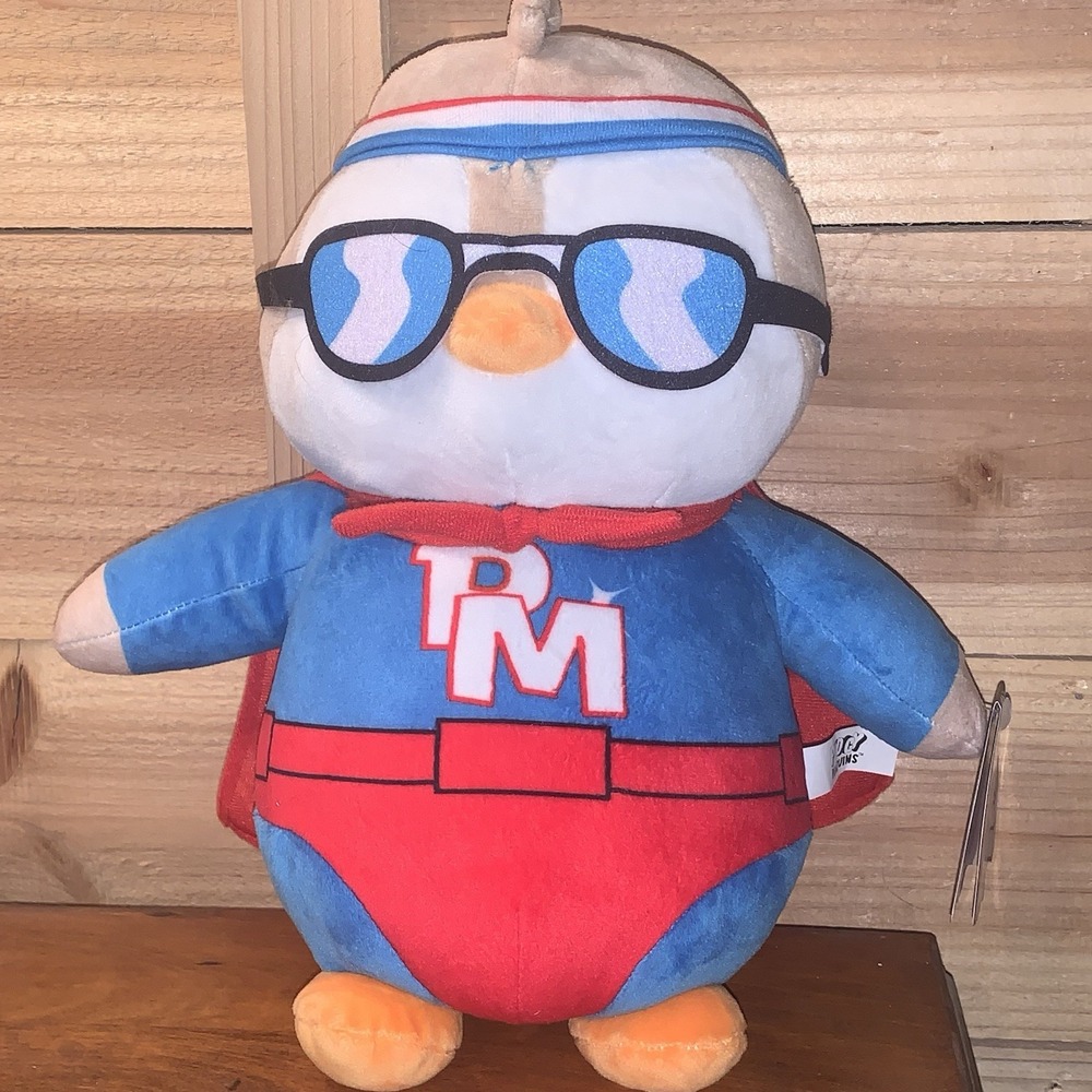PUDGY PENGUINS Pudgy Man Superhero Red Cape PLUSH Plushie 11"NWT Noβ Box